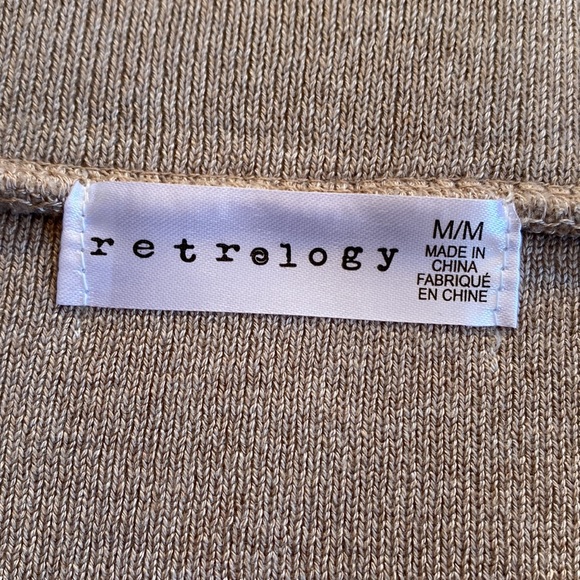 NWT Retrology Beige Tan Sweater Skirt, Size medium - Picture 5 of 10